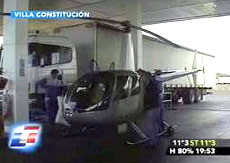 В Аргентине вертолет заправился на АЗС (ВИДЕО)