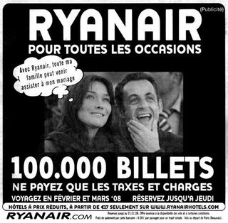 Авиакомпанию оштрафовали на 60 тыс. евро за фото Саркози и Бруни