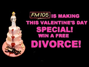 Анти-день Св. Валентина: радиостанция предлагает бесплатно развестись