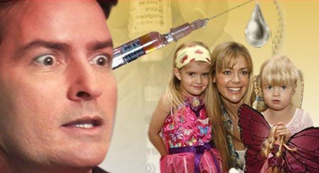 Дениз Ричардс и Чарли Шин через суд выясняют, делать ли детям прививки
