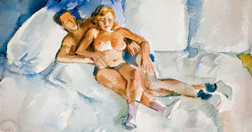 Картину «Любовники» Николая ТЫРСЫ можно купить в одной из московских галерей за $30 тысяч