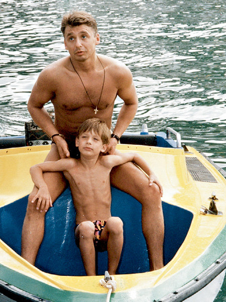 С сыном Никитой (Сочи, 1997 г.)