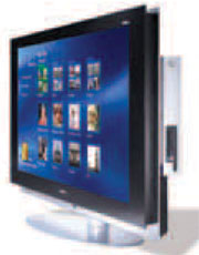 40-дюймовый ЖК-телевизор со встроенным тюнером DVB-T, слотом для карточек платного телевидения PPV (pay-per-view) и модемом