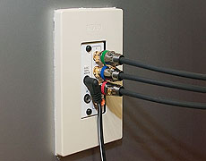 Встроенный в стену конвертор Ethernet/Component Video с 