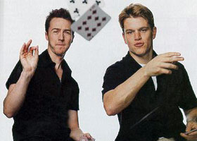 Мэтт Дэймон и Эдвард Нортон играют в покер на профессиональном уровне.