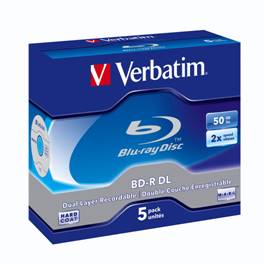 Verbatim  представил носители Blu-Ray DL  2 x  с объемом памяти 50 Гб