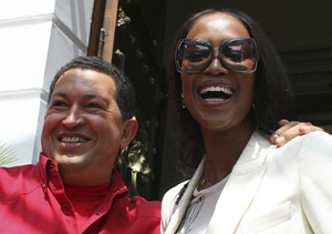 Наоми Кэмбелл взяла интервью у Уго Чавеса