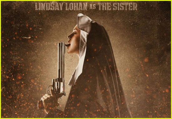 Линдсей Лохан - монахиня с пистолетом