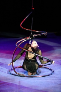 Гимнастка Эльмира Земскова на сцене цирка Никулина