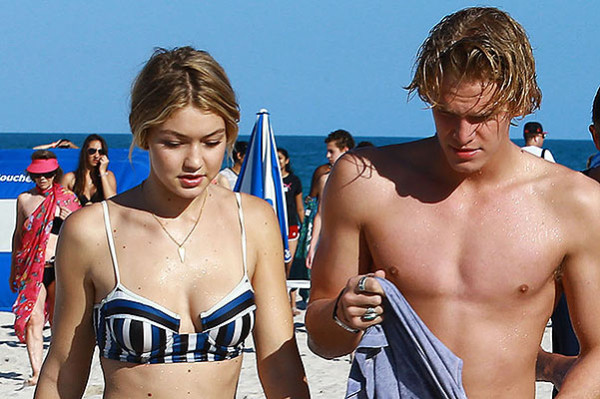 Cody Simpson & Gigi Hadid Hit The Beach In Miami