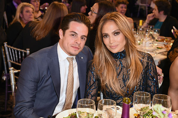 LOS ANGELES, CA - APRIL 12: Recording artist Jennifer Lopez (R) and Choreographer Casper Smart attend the 25th Annual GLAAD Media Awards at The Beverly Hilton Hotel on April 12, 2014 in Los Angeles, California. (Photo by Jason Merritt/Getty Images for GLAAD)
