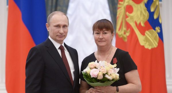 Владимир Путин и Елена Вяльбе