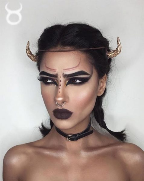 Woman with horns