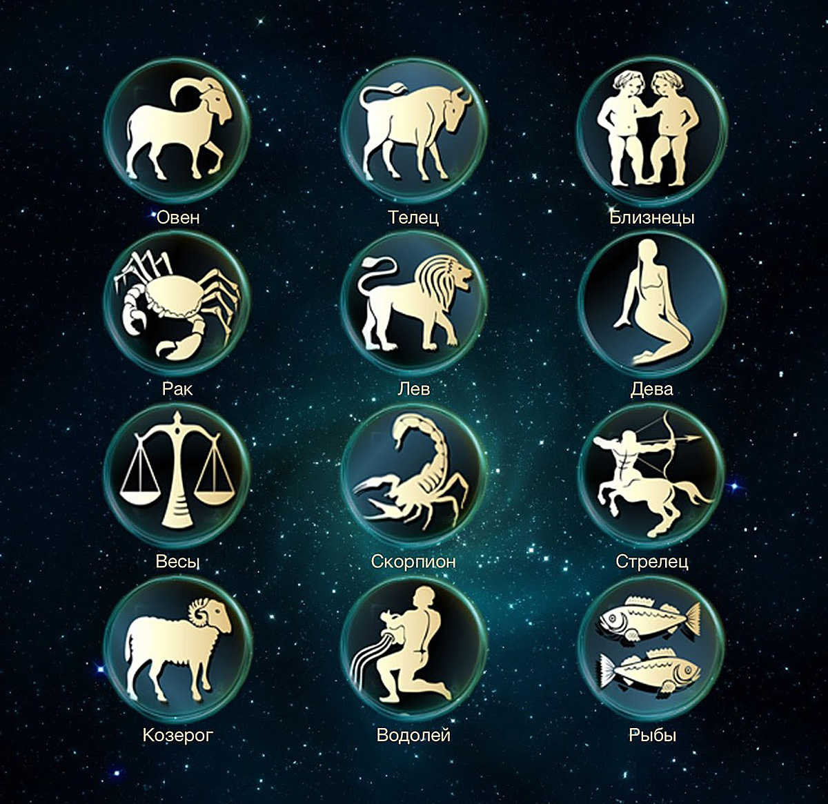 Zodiac signs. 