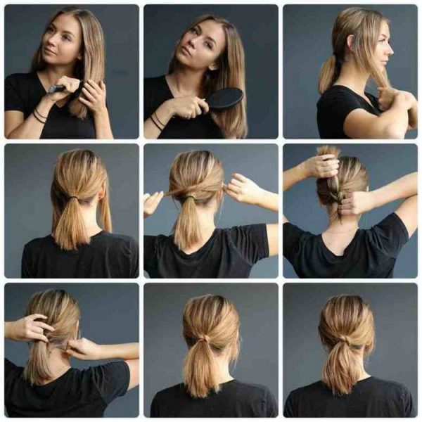 Как красиво сделать хвост на средние, длинные и короткие волосы - пошаговые инструкции, фото, видео