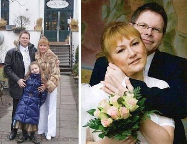 Карина Ургант с третьим мужем - немецким миллионером и ее дочерью от второго брака
