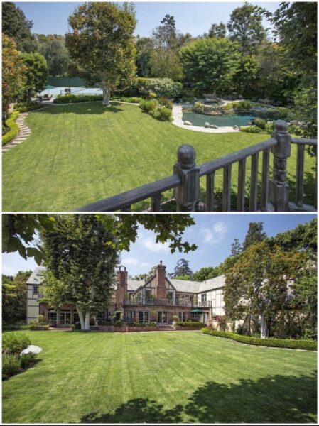 Тенистые сады, аллеи, лужайки и пруды украшают поместье «Warner Estate» в Беверли-Хиллз (Лос-Анджелес, США). 