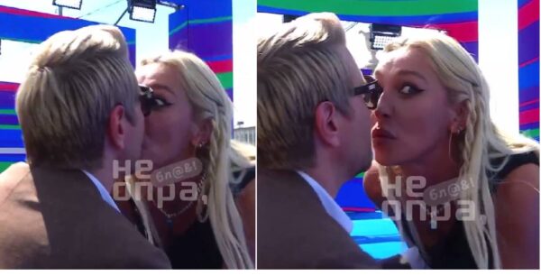 Страстный поцелуй Баскова и вставшей на колени Ивлеевой привел в оцепенение публику