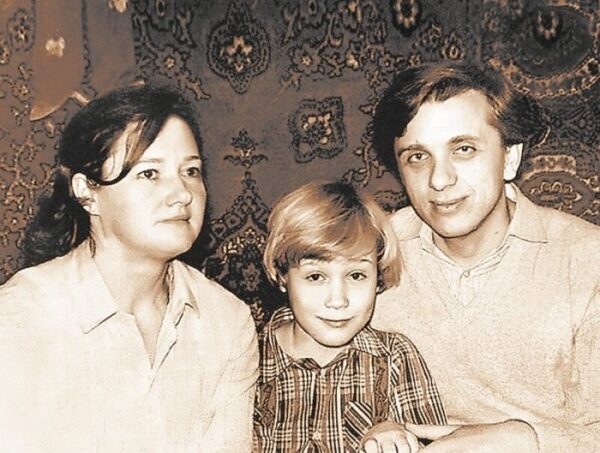 Евгений Стеблов с женой Татьяной и сыном Сергеем