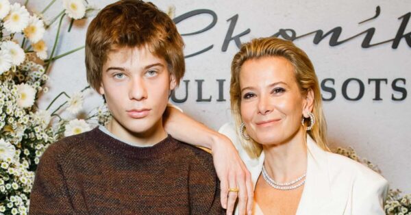 Юлия Высоцкая с сыном, фото:graziamagazine.ru