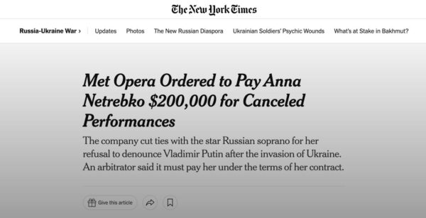 Анна Нетребко получит $200 тысяч компенсации
