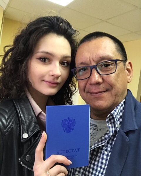 Егор Кончаловский с дочерью Марией