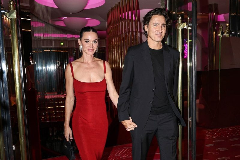 Кэти Перри и Джастин Трюдо на праздновании 41-го дня рождения певицы