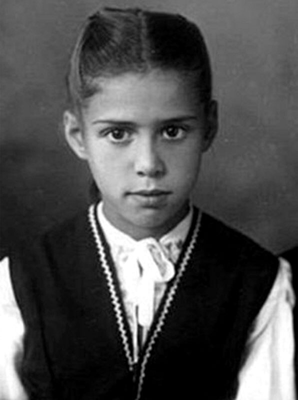 Ирина Роднина в детстве.