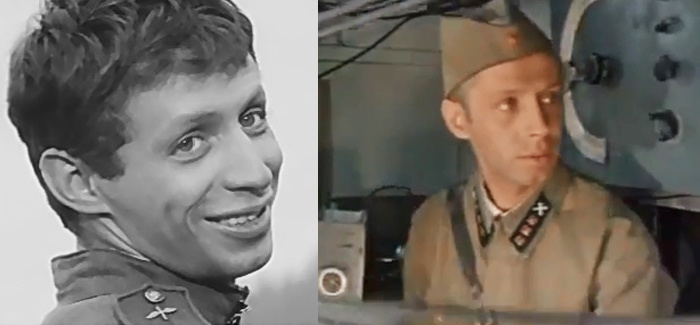 Лев Вайнштейн. Кадры из фильмов: "Хроника пикирующего бомбардировщика" (1967); "Слушайте, на той стороне" (1971)