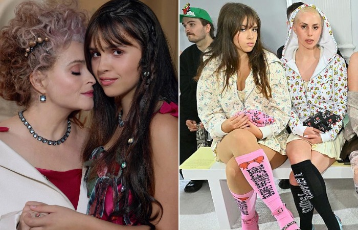 Нелл Бертон с мамой и подругой.