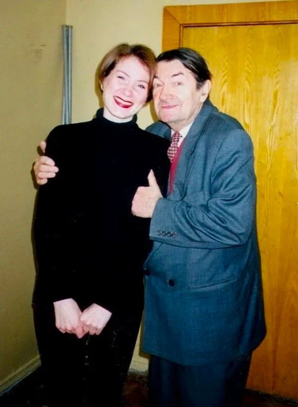 Георгий Вицин с дочкой.