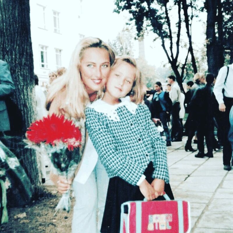 Светлана Шиловская в молодости с дочерью Аглаей: нежность материнской любви.