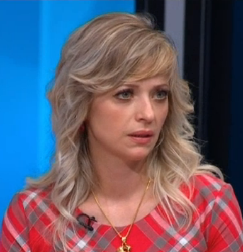 Юлия Салтовец в студии телепередачи