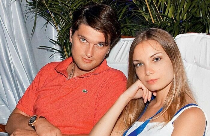 Ольга Арнтгольц и Вахтанг Беридзе до разлада в отношениях.