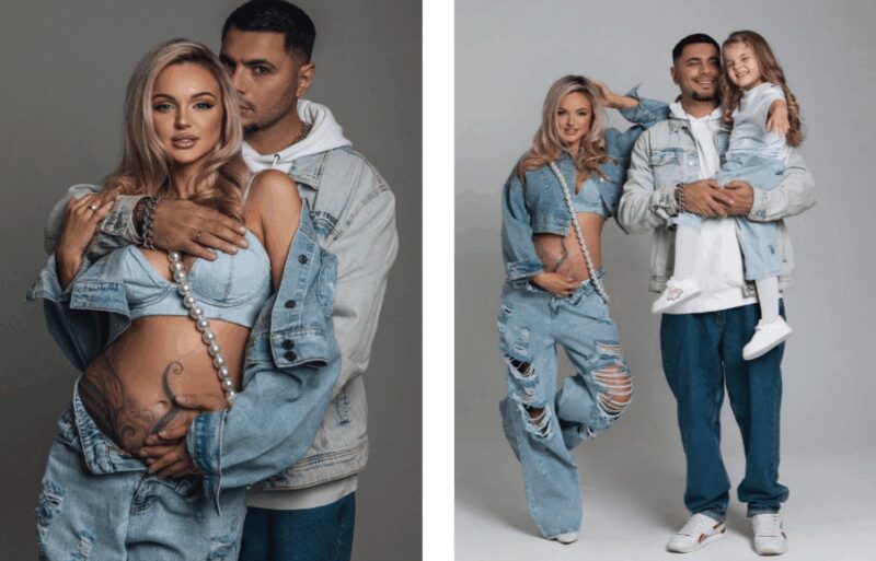 Птаха с женой и дочерью.