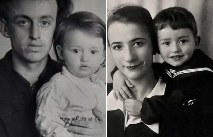 Александр Градский с родителями.