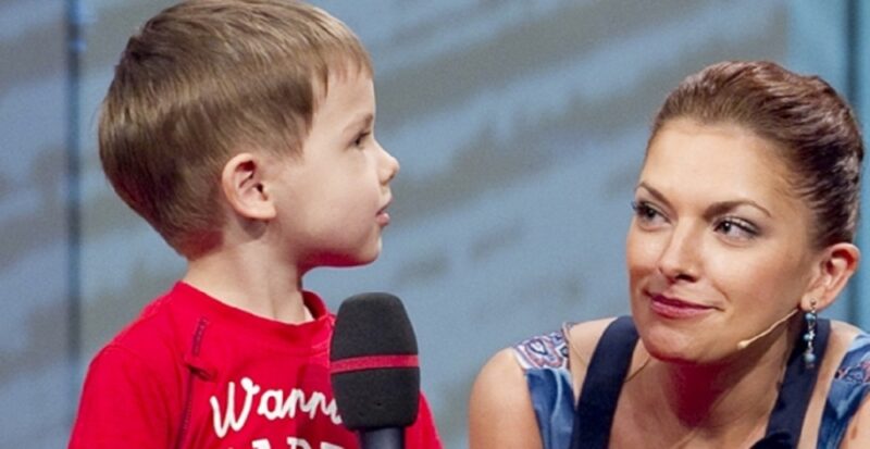 Наталья Юнникова с сыном Роланом.