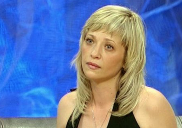 Юлия Салтовец, биологическая мать Андрея, в телевизионной студии