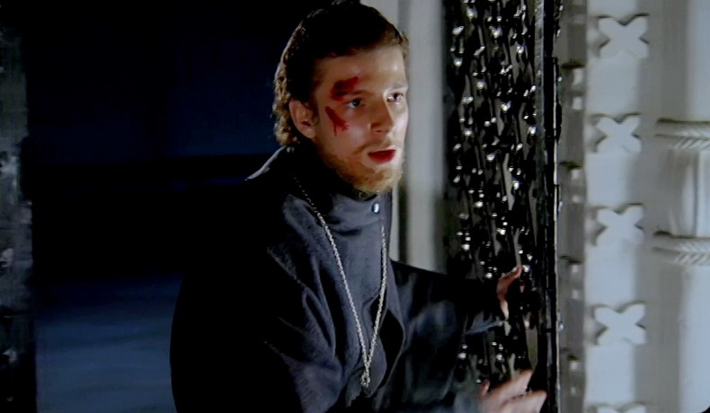 Даниил Мукасей в кадре фильма «Тайны дворцовых переворотов. Россия, век XVIII. Фильм 7. Виват, Анна Иоанновна!», где он снимался под руководством бабушки.