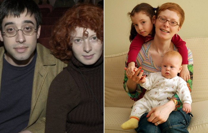 Амалия Мордвинова с Александром Гольданским, Ханной и Дианой.