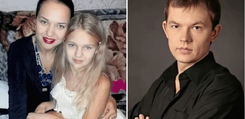 Молодой Алексей Фатеев с первой женой и дочерью