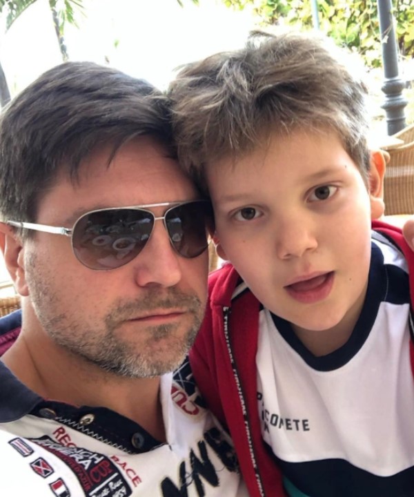 Виталий Кудрявцев с сыном Савелием.