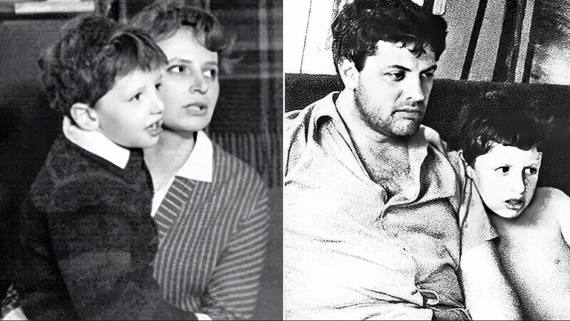 Юный Михаил Ширвиндт в окружении своих знаменитых родителей.