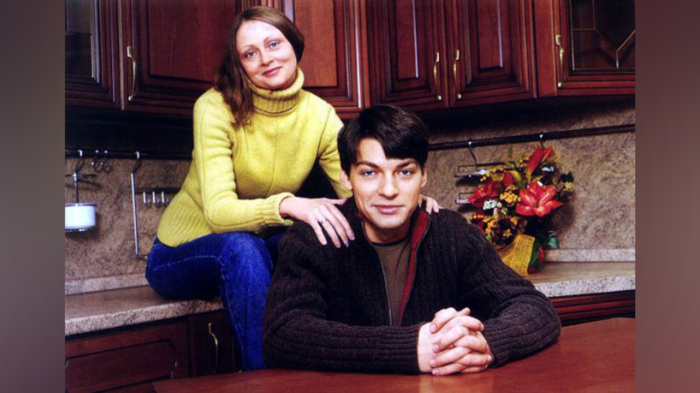 Даниил Страхов с женой Марией.