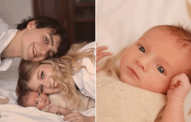 Александра Трусова и Макар Игнатов с новорожденным сыном