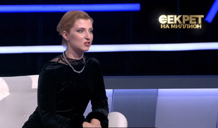 Анастасия Учар, сестра Анны и Татьяны, в студии программы «Секрет на миллион».