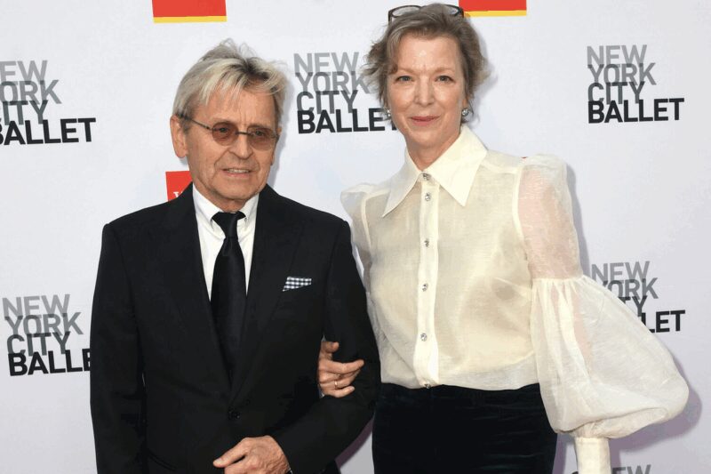 Михаил Барышников и Лиза Райнхарт на праздничном приёме в честь балетных постановок в Линкольн-центре в 2022 году.