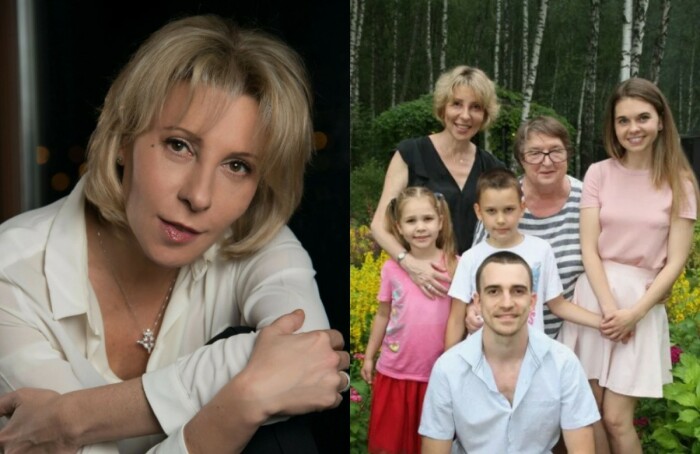Юлия Рутберг с сыном и внуками.