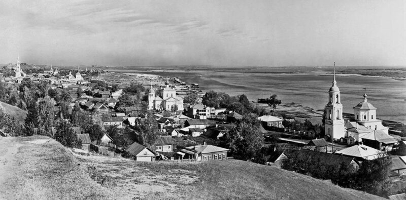 Улицы города Юрьевец в начале 20 века, где рос Александр Роу.
