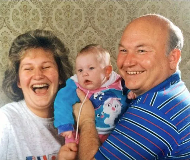 Елена Батурина и Юрий Лужков с дочерью Еленой